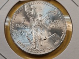 GEM Brilliant Uncirculated 1983 Mexico Silver Onza