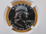 NGC 1963 Franklin Silver Half Dollar in Proof 68