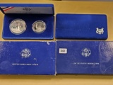 Four US Mint United States Liberty 2-coin Silver Proof Sets