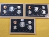 Three United States Mint Silver Proof Sets