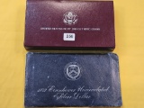 GEM Proof 1988 Commemorative Silver Dollar and Uncirculated 1972-S Eisenhower Silver Dollar