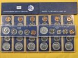Ten Mixed US Mint Silver Special Mint Sets