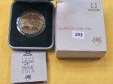 GEM Proof 1988 Australian Silver Five Dollar Coin