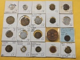 Twenty Mixed Foreign Tokens and Medals