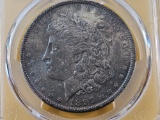 PCGS 1897 Morgan Silver Dollar in Mint State 63