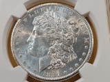 NGC 1881-S Morgan Silver Dollar in Mint State 63