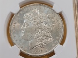 NGC 1884-O Morgan Silver Dollar in Mint State 63