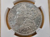 NGC 1887 Morgan Silver Dollar in Mint State 63