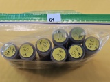 Eight Mixed Year Rolls of Circulated Wheat Cents. 40's and 50's