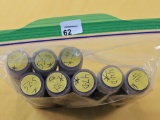 Eight Mixed Year Rolls of Circulated Wheat Cents. 40's and 50's