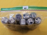 Eight Mixed Year Rolls of Circulated Lincoln Cents. 60's and 70's