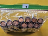 Ten Bank-Wrapped Rolls of Brilliant Uncirculated Lincoln Cents