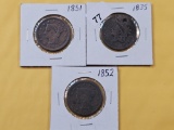 Two Braided Hair and a Coronet Head Large Cent