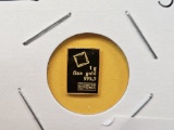 GOLD! Valcambi One Gram .999 fine Gold Bar