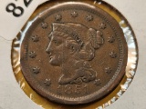 1851 Braided Hair Large Cent
