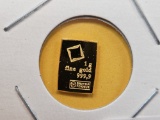 GOLD! Valcambi One Gram .999 fine Gold Bar