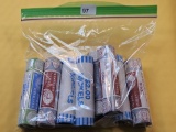 Eight Brilliant Uncirculated Bank-wrapped Rolls of Jefferson Nickels