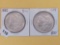 Two About Uncirculated plus Morgan Silver Dollars