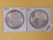 Two About Uncirculated plus Morgan Silver Dollars