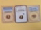 Three Bright RED Lincoln Cents graded by NGC and PCGS