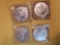 Four mixed American Silver Eagles