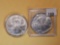 Two GEM Brilliant Uncirculated American Silver Eagles
