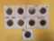 Nine older Canadian copper coins