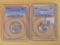 PCGS 1958-D and 1964 silver Washington Quarters