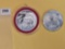 Two 1-Troy ounce .999 fine silver Proof art rounds