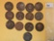 Thirteen Mixed Large Cents