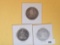 Three slightly better Seated Liberty Half Dollars
