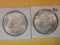 Two Brilliant About Uncirculated plus Morgan Silver Dollars
