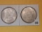 Two Brilliant About Uncirculated plus Morgan Silver Dollars