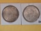 Two About Uncirculated plus Morgan Silver Dollars