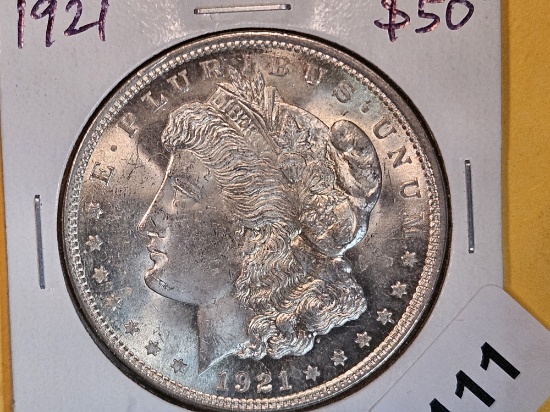 Choice Brilliant Uncirculated 1921 Morgan Dollar
