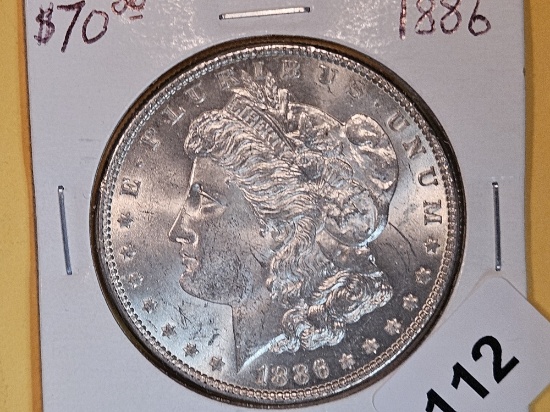 Choice Brilliant Uncirculated Plus 1886 Morgan Dollar