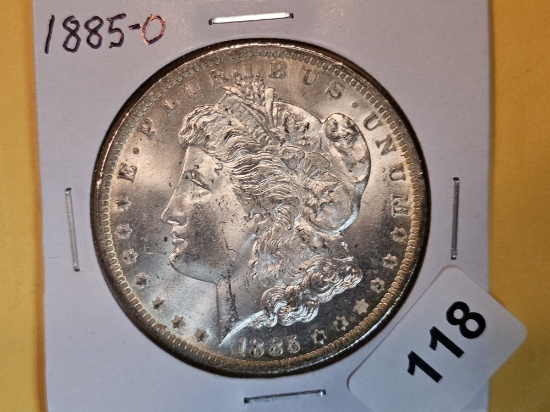 Choice Brilliant Uncirculated 1885-O Morgan Dollar