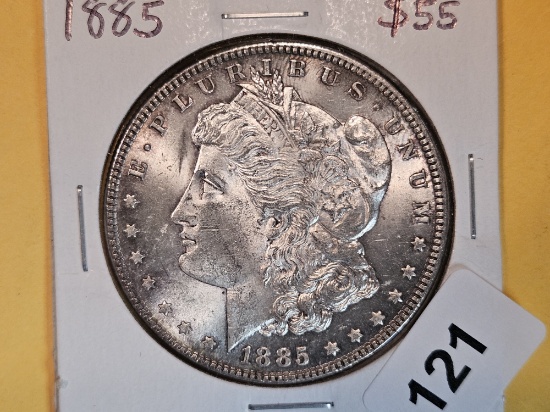 Choice Brilliant Uncirculated 1885-O Morgan Dollar