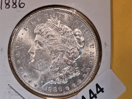 Brilliant Uncirculated Plus 1886 Morgan Dollar