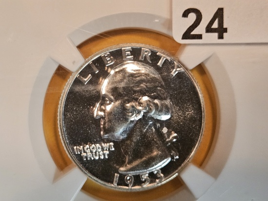 Superb GEM NGC 1953 Washington Quarter in Proof 68