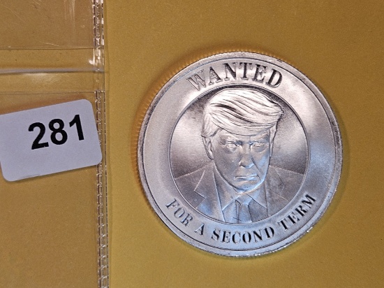 One Troy ounce .999 fine silver art round