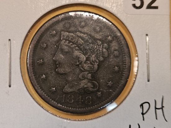 1848 Braided Hair Large Cent