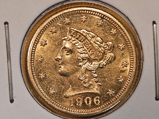 GOLD! Choice Brilliant Uncirculated - details 1903 Gold Liberty Head $2.5 Dollars