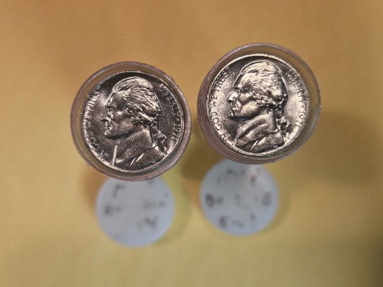 Two Brilliant Uncirculated rolls of 1971 Jefferson Nickels