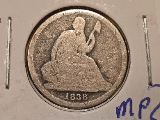 Semi-Key 1838-O Seated Liberty Dime