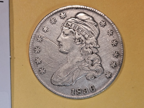 1836 Capped Bust Lettered Edge Half Dollar