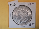 Brilliant Uncirculated 1889 Morgan Dollar