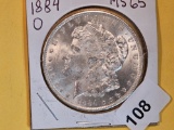Choice Brilliant Uncirculated 1884-O Morgan Dollar