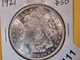 Choice Brilliant Uncirculated 1921 Morgan Dollar