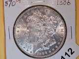 Choice Brilliant Uncirculated Plus 1886 Morgan Dollar